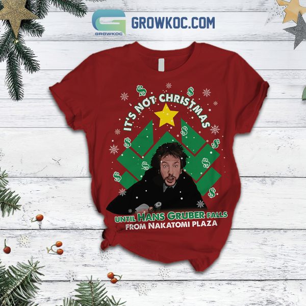 It Is Not Christmas Until Hans Gruber Falls From Nakatomi Plaza Ho Ho Ho Christmas Fleece Pajamas Set