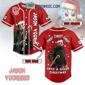 Jason Voorhees Friday The 13th Christ Christ Christ Have A Killer Christmas Custom Baseball Jersey