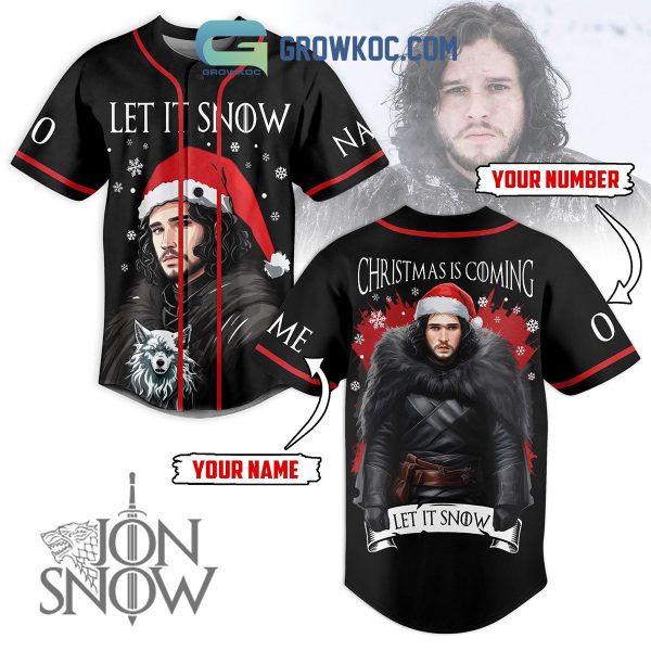 Jon Snow Christmas Is Coming Let It Snow Personalized Baseball Jersey