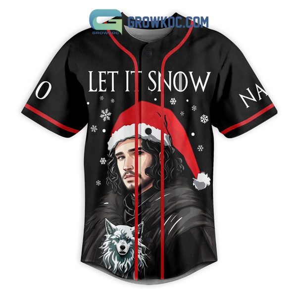 Jon Snow Christmas Is Coming Let It Snow Personalized Baseball Jersey