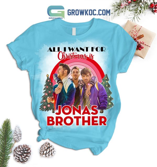 All I Want For Christmas Is Jonas Brother Like It’s Christmas Nick Jonas Kevin Jonas Joe Jonas Fleece Pajama Sets