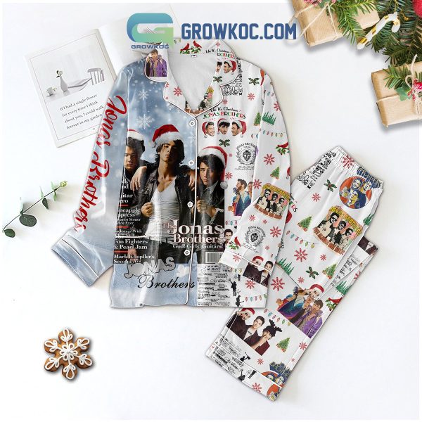 Jonas Brothers Merry Christmas God Girls Guitars Pajamas Set