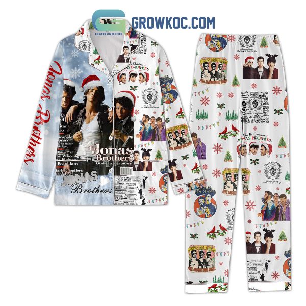 Jonas Brothers Merry Christmas God Girls Guitars Pajamas Set