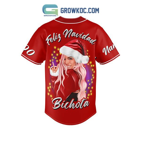 Karol G Feliz Navidad Bichota Christmas Mermaid Custom Name Number Baseball Jersey