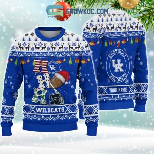 Kentucky Wildcats Snowman Welcome Christmas Football Personalized Doormat