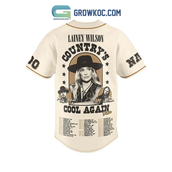 Lainey Wilson Country’s Cool Again Tour Personalized Baseball Jersey