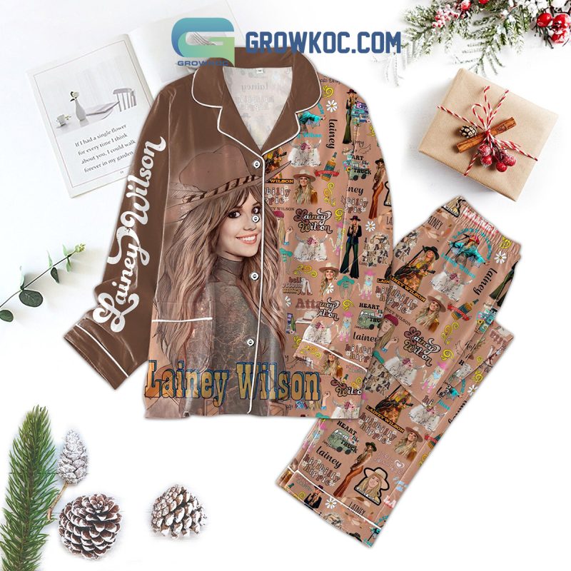 Lainey Wilson Hillbilly Hippie Bell Bottom Country Pajamas Set - Growkoc