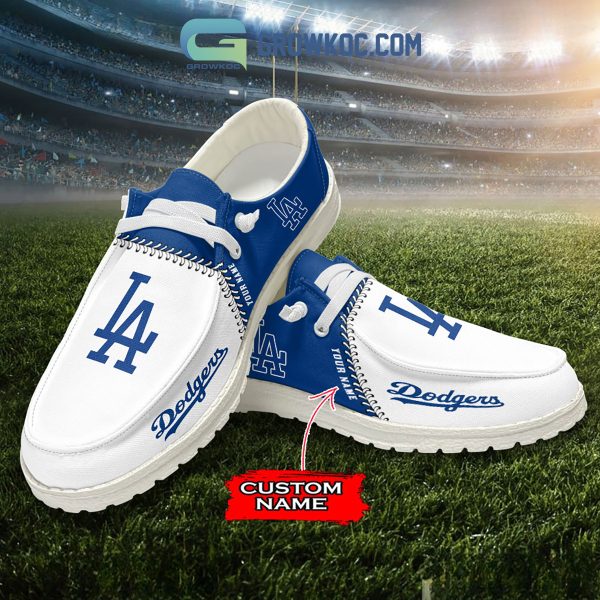 Los Angeles Dodgers MLB Personalized Hey Dude Shoes