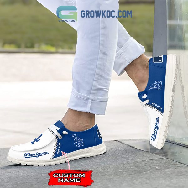 Los Angeles Dodgers MLB Personalized Hey Dude Shoes