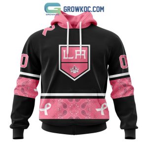 Los Angeles Kings NHL Special Style Paisley In October We Wear Pink Breast Cancer Personalized Hoodie T Shirt