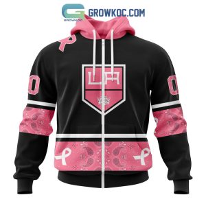 Los Angeles Kings NHL Special Style Paisley In October We Wear Pink Breast Cancer Personalized Hoodie T Shirt
