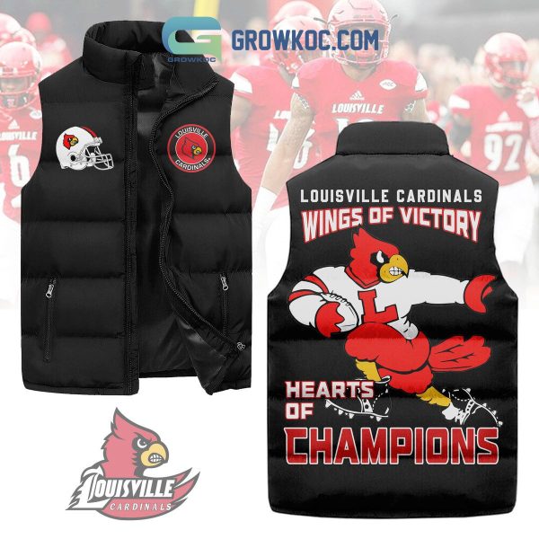 Louisville Cardinals Wings Of Victory Hearts Of Champions Sleeveless Puffer Jacket