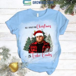Luke Combs All I Want For Christmas Is Luke Combs Blue Design Maybe Something Last Forever After All Fleece Pajama Sets