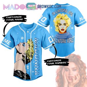 Madonna I Am A Material Girl In A Material World Christmas Custom Name Baseball Jersey