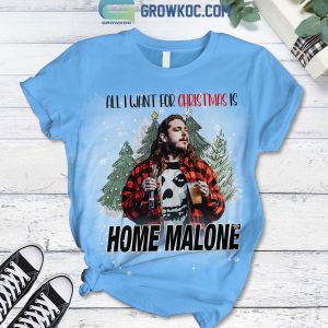 Malone If Y’All Here I’d Be Crying All I Want For Christmas Is Home Malone Blue Edition Holidays Winter Fleece Pajama Sets