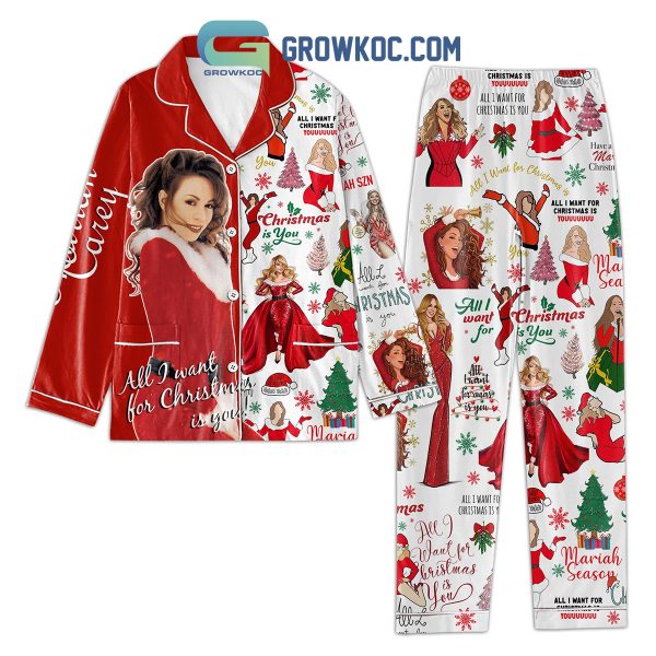 Mariah Carey Merry Christmas Holiday Pajamas Set