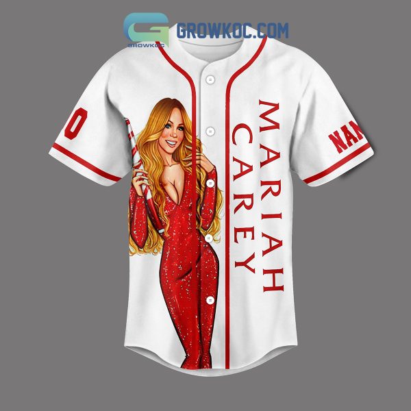 Mariah Carey Merry Christmas To All Personalized Baseball Jersey