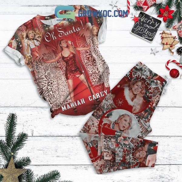 Mariah Carey Oh Santa Merry Christmas Pajamas Set