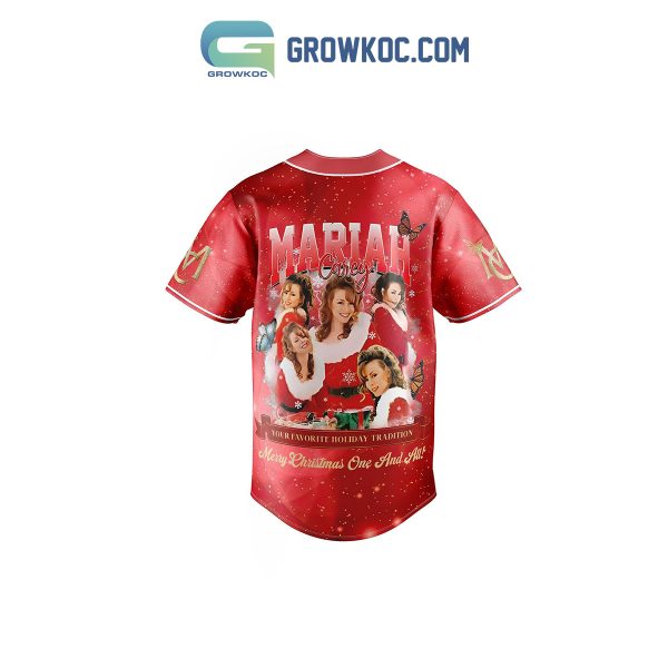 Mariah Carey Your Favorite Holiday Tradition Merry Christmas One And All Personalized Baseball Jersey