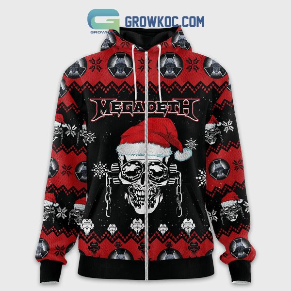 Megadeth Thrash Metal Merry Fcking Christmas Wool Hoodie Sweater Winter Holidays