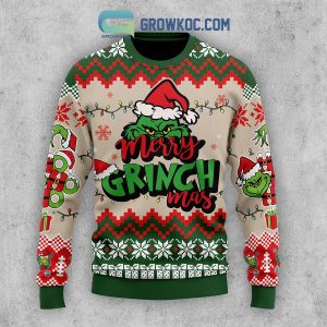 Merry Grinchmas Snow Christmas Ugly Sweater