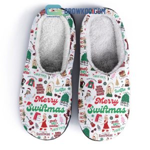 Merry Swiftmas In My Heart Is A Christmas Tree Farm House Slippers