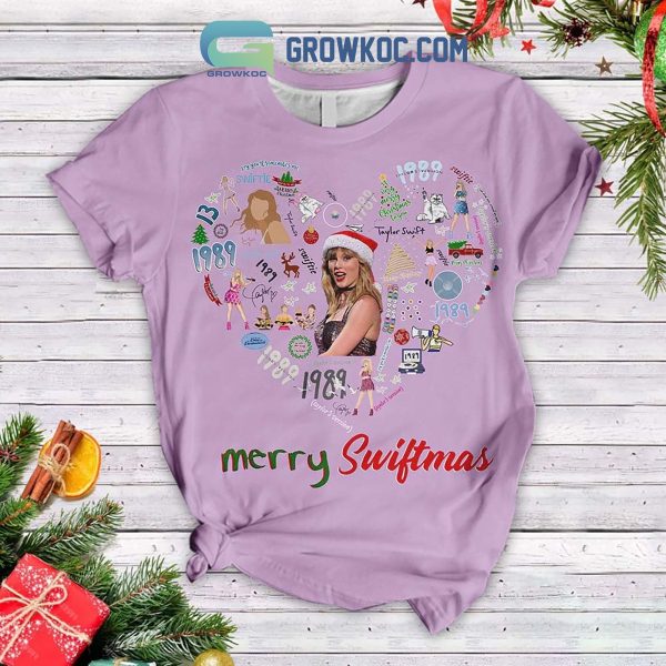 Merry Swiftmas Love Heart Pajamas Set