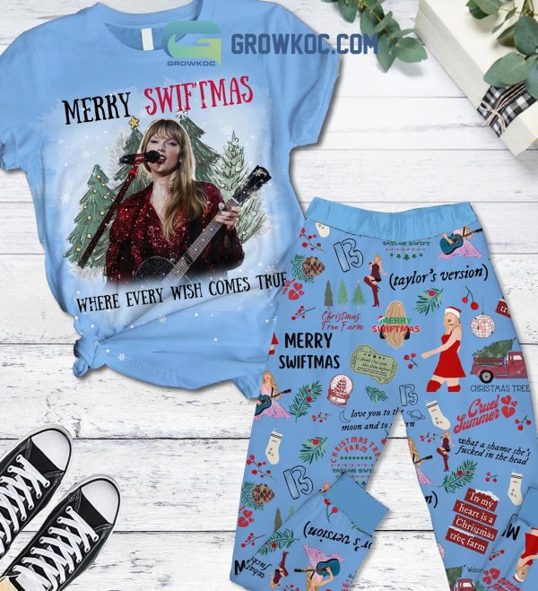 Merry Swiftmas Where Every Wish Comes True Taylor’s Version Pajamas Set