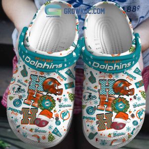 Miami Dolphins Ho Ho Ho Christmas Clogs Crocs