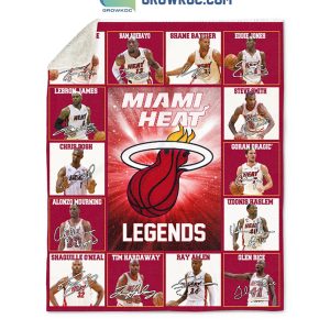 Miami Heat Legends White Hot NBA Team Fleece Blanket Quilt