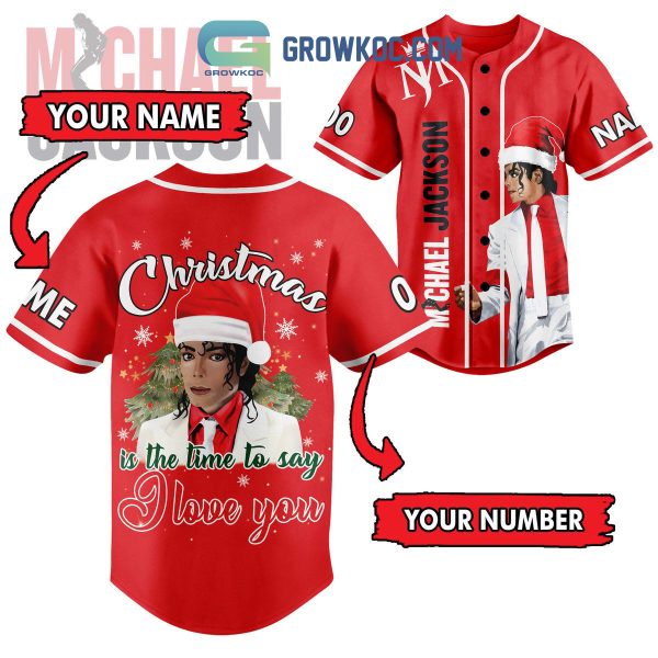 Michael Jackson Christmas Is The Time To Say I Love You Personalized Baseball Jersey