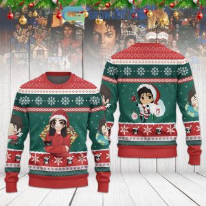 Michael Jackson Snow Christmas Happy Holidays Ugly Sweater