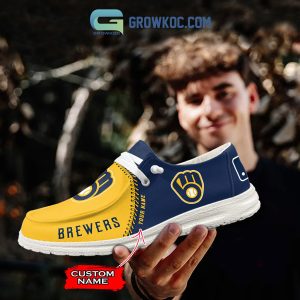 Milwaukee Brewers MLB Personalized Hey Dude Shoes