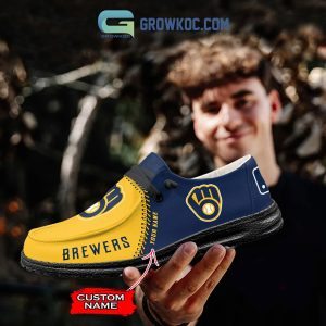 Milwaukee Brewers MLB Personalized Hey Dude Shoes