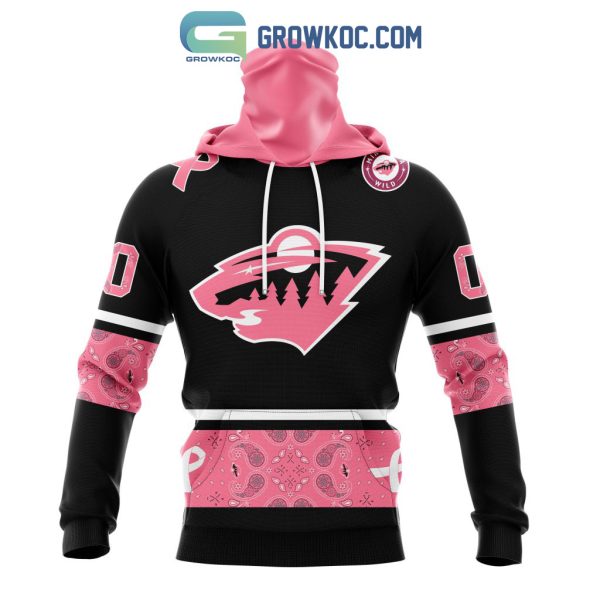 Minnesota Wild NHL Special Style Paisley In October We Wear Pink Breast Cancer Personalized Hoodie T Shirt