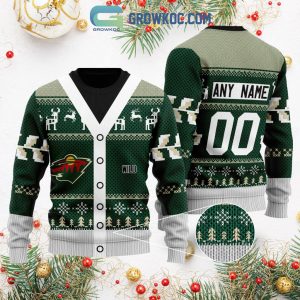 Minnesota Wild Supporter Christmas Holiday Personalized Ugly Sweater
