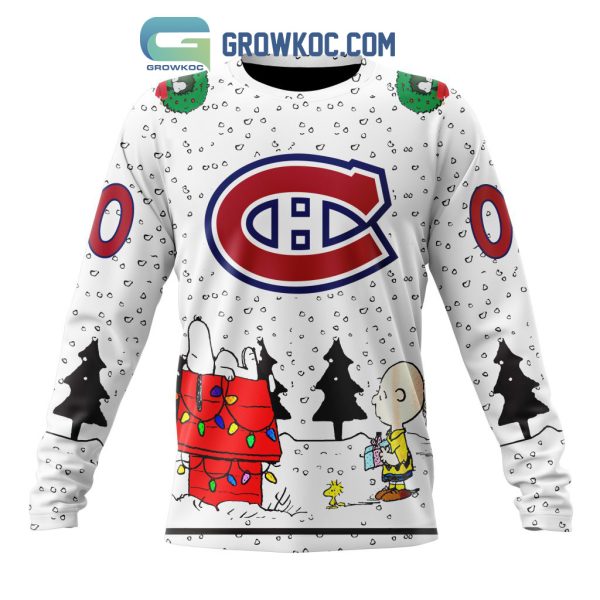 Montreal Canadiens NHL Mix Snoopy Peanuts Christmas Personalized Hoodie T Shirt