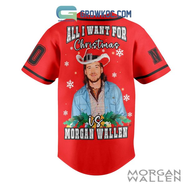 Morgan Wallen All I Want For Christmas Is You Personalized Baseball Jersey