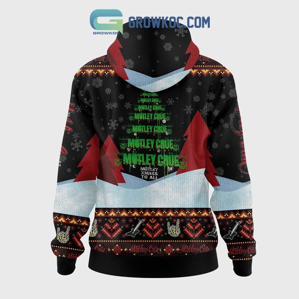 Motley Crue Rock Band Christmas Zip Hoodie Sweater