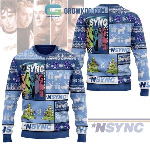 NSYNC Chris Kirkpatrick Justin Timberlake Joey Fatone Lance Bass JC Chasez Christmas Ugly Sweaters