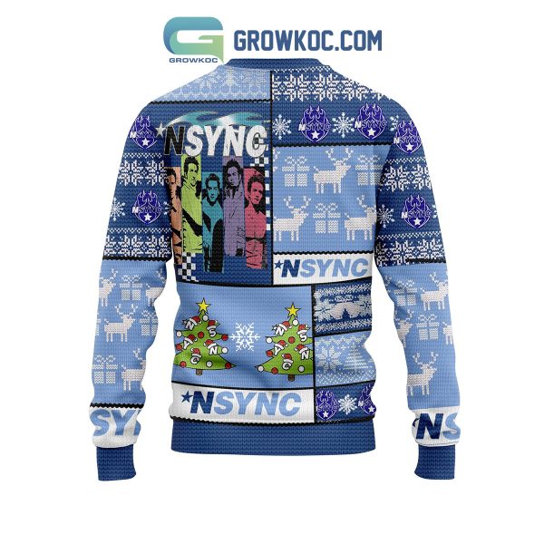 NSYNC Chris Kirkpatrick Justin Timberlake Joey Fatone Lance Bass JC Chasez Christmas Ugly Sweaters