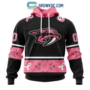 Nashville Predators NHL Special Style Paisley In October We Wear Pink Breast Cancer Personalized Hoodie T Shirt