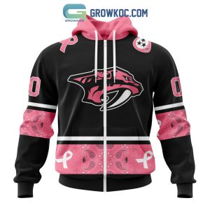 Nashville Predators NHL Special Style Paisley In October We Wear Pink Breast Cancer Personalized Hoodie T Shirt