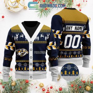 Nashville Predators Supporter Christmas Holiday Personalized Ugly Sweater