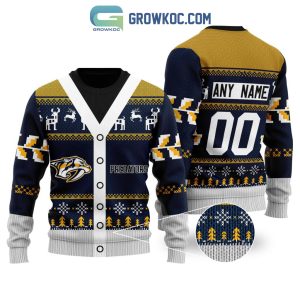 Nashville Predators Supporter Christmas Holiday Personalized Ugly Sweater