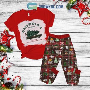 National Lampoon’s Christmas Vacation Griswold’s Tree Farm A Christmas Tradition Home Of the Fun Old Fashioned Family Christmas Fleece Pajama Sets