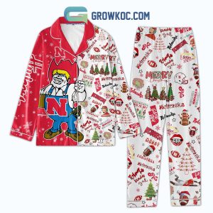 Nebraska Cornhuskers Christmas Silk Pajamas Set