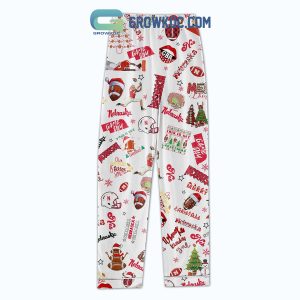 Nebraska Cornhuskers Christmas Silk Pajamas Set