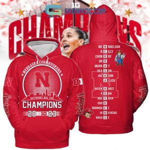 Nebraska Cornhuskers Outright Big Ten Champions 2023 Player Name Puzzle Hoodie T Shirts