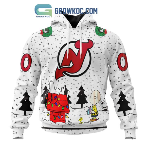New Jersey Devils NHL Mix Snoopy Peanuts Christmas Personalized Hoodie T Shirt